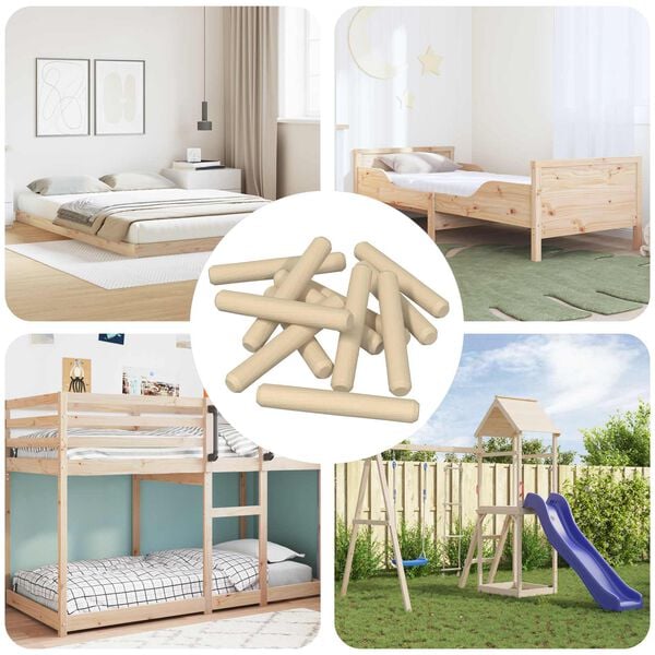 vidaXL Leseni zatiči 12000 pcs Rjava Trden les