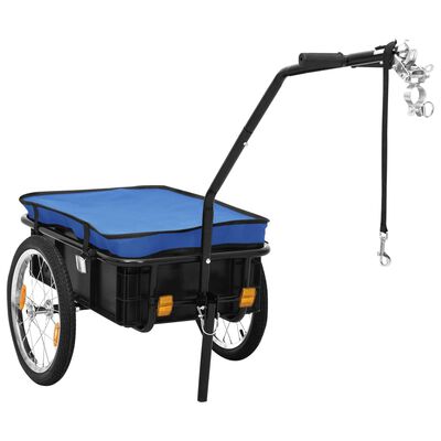 vidaXL Kolesarska prikolica/voziček 155x60x83 cm jeklo modra