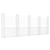 vidaXL Gabion ko&scaron;ara U-oblike s 5 stebri železo 500x20x200 cm
