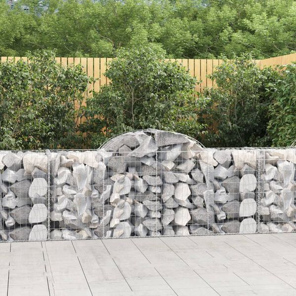 vidaXL Obokane gabion košare 7 kosov 200x50x80/100 cm cinkano železo