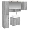 vidaXL Komplet omaric za kopalnico 5 pcs Siva Sonoma 50 x 14,5 x 70 cm