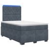 vidaXL Postelja boxspring z vzmetnico Temno siva 120 x 200 cm Žamet
