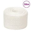 vidaXL Delovna vrv bela 24 mm 50 m polipropilen