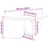 vidaXL Stenska polica Umetni hrast 48 x 24 x 24 cm Konstruiran les