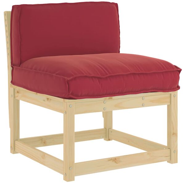 vidaXL Blazina za naslonjalo palete Vinorodna rdeča 80 x 40 x 12 cm