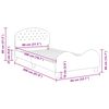 vidaXL Otroški posteljni okvir z vznožjem Roza 80 x 200 cm Žamet