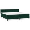 vidaXL Box spring postelja z vzmetnico temno zelena 200x200 cm žamet