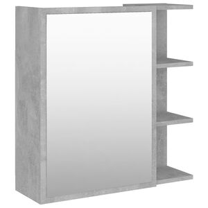 vidaXL Kopalni&scaron;ka omarica z ogledalom betonsko siva 62,5x20,5x64 cm