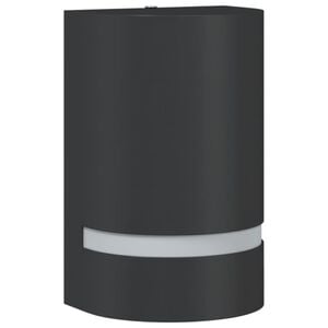 vidaXL Zunanja stenska svetilka črna tlačno lit aluminij