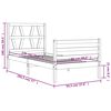 vidaXL Posteljni okvir z vzglavjem trden les
