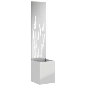 vidaXL Zaslon za zasebnost v vrtu srebrna 32 x 150 cm Pocinkano jeklo