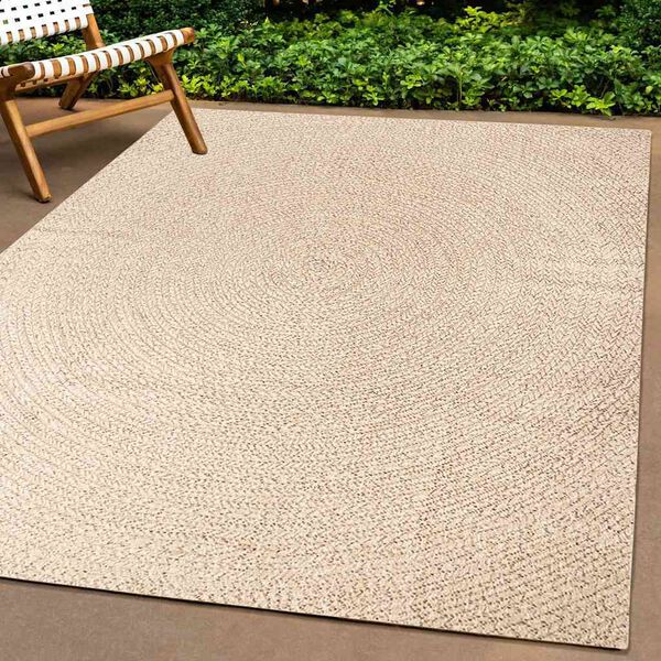 vidaXL Rug "ZIZUR" Bež 80x150 cm Juta videz Notranje in zunanje