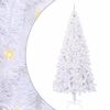 vidaXL Umestno božično drevo med 300 LED Bela 240 cm PVC in jeklo