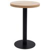 vidaXL Bistro miza svetlo rjava 50 cm mediapan