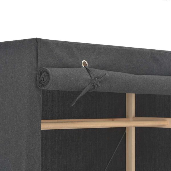 vidaXL Garderobna omara siva 79x40x170 cm iz blaga