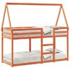vidaXL Pograd s streho vo&scaron;čeno rjav 75x190 cm trdna borovina