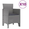 vidaXL Komplet za jedilnico v vrtu 11 pcs Svetlo siva in Antracitna