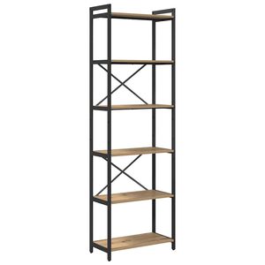 vidaXL Knjižna polica 60 x 30 x 189,5 cm Inženirski les Umetni hrast