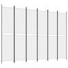 vidaXL Paravan 6-delni bel 300x220 cm blago