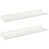vidaXL Ležeča polica 2 kos Bela 40 x 9 x 2,5 cm Jeklo