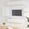 vidaXL Komplet TV omaric 8-delni bel konstruiran les