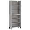 vidaXL Visoka komoda siva sonoma 69,5x32,5x180 cm inženirski les