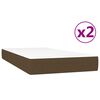 vidaXL Box spring postelja z vzmetnico temno rjav 200x200 cm blago