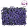 &nbsp;vidaXL Ograja iz umetnih listov 24 kosov vijolična 40x60 cm