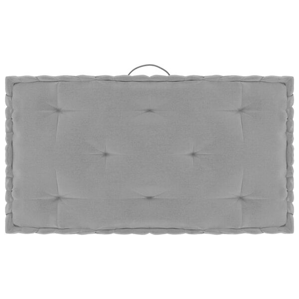 vidaXL Talne blazine za palete 3 kosi sive barve bombaž