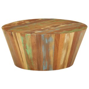 vidaXL Klubska mizica &Oslash;65x31 cm trden predelan les