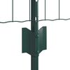 vidaXL Ograja s stebrom Zelena 0,6 x 25 m Jeklo in PVC