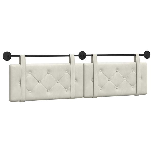 vidaXL Visoki naslon za glavo krema 170 x 55 x 5 cm Žamet