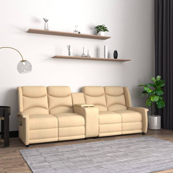 vidaXL Masažni &scaron;tirised z držali za skodelico krem