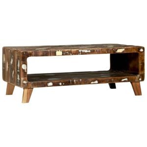 vidaXL Klubska miza večbarvno 90 x 50 x 35 cm Trdna obnovljena les