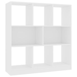 vidaXL Knjižna omara bela 97,5x29,5x100 cm iverna plo&scaron;ča
