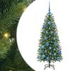 vidaXL Umestno božično drevo med 150 LED Zelena 120 cm PE in PVC