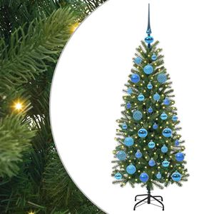 vidaXL Umestno božično drevo Zelena 120 cm PE in PVC