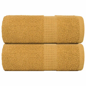 vidaXL Brisače za umivanje FROGN 2 kosa zlate 30x30 cm 360 g/m&sup2;