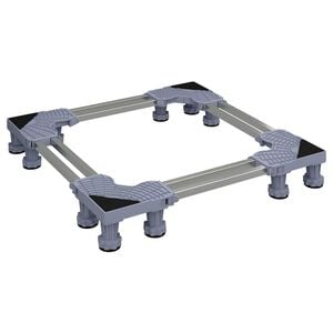 vidaXL Podstavek za pralni stroj Siva 67 x 67 x 12 cm Nerjaveče jeklo