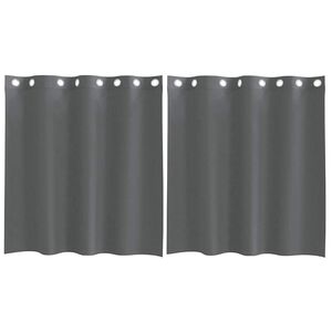 vidaXL Voile zavese z vponkami 2 kosa temno siva 140x140 cm