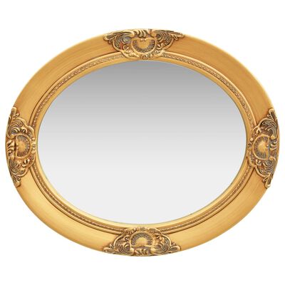 vidaXL Stensko ogledalo v baročnem stilu 50x60 cm zlato
