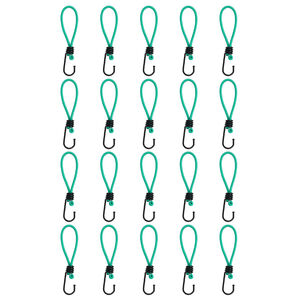 vidaXL Bungee elastična vrv s kavlji 20 kosov 15 cm