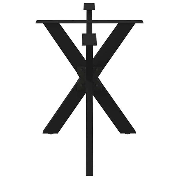 vidaXL Noge za jedilno mizo v obliki pajka črne 120x68x(72-73) cm jeklo