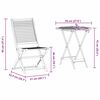 vidaXL Zložljiv bistro set 3 pcs Rjava Masiven les akacije