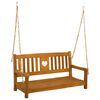 vidaXL Gugalnica za vrt Naravna 110 x 56 x 58 cm Masiven les akacije