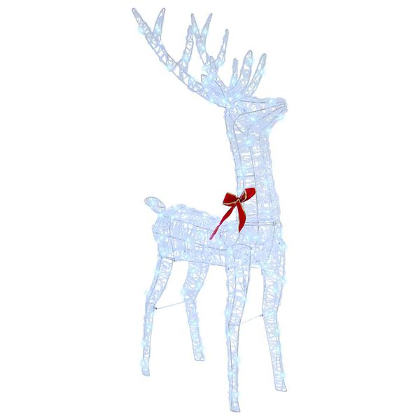 vidaXL Jelenova sani med 200 LED Hladno bela 70 x 26 x 128,5 cm Akril