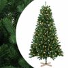 vidaXL Umestno božično drevo 120 cm 150 LED Toplo bela PVC Zelena