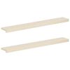 vidaXL Okenske police 2 kos Bela 110 x 15 x 2 cm Masivno hrastovo les