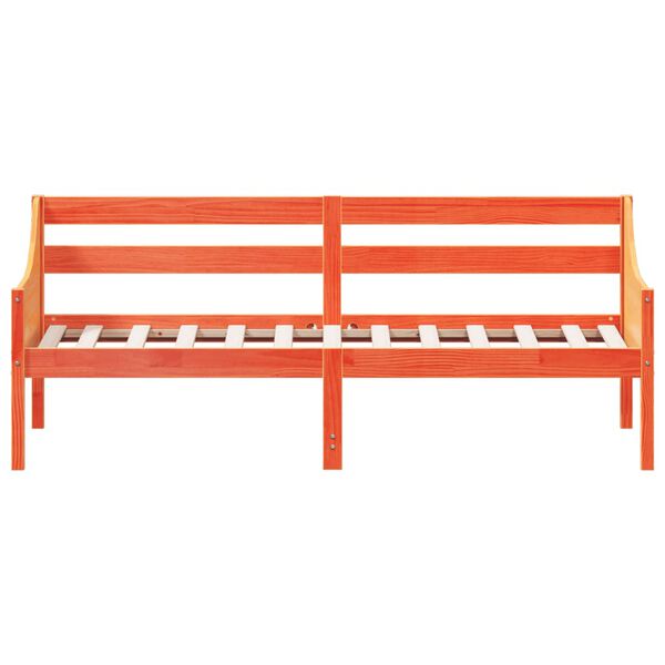 vidaXL Izvlečna postelja brez vzmetnice vo&scaron;č. rjava 90x190 cm borovina