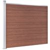 vidaXL Komplet ograjnih panelov WPC 353x146 cm rjav